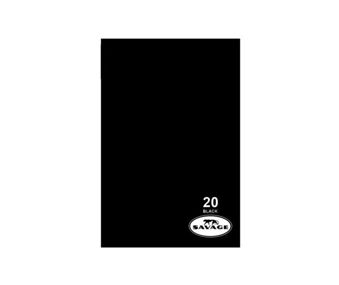 Savage Widetone Seamless Background Paper (#20 Black, 53" x 12 yards)