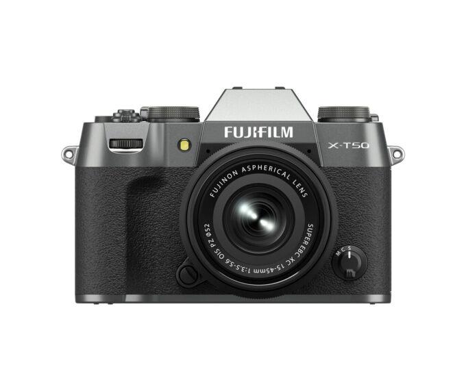 FUJIFILM X-T50 Body with 15-45mm f/3.5-5.6 Lens (Charcoal Silver)
