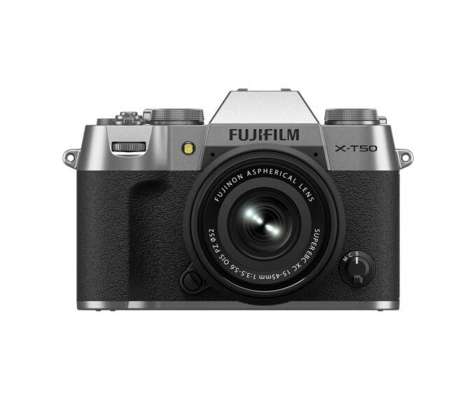 FUJIFILM X-T50 Body with 15-45mm f/3.5-5.6 Lens (Silver)